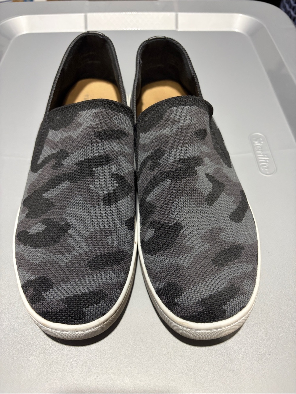 Women’s Sonoma Slip-On Casual Sneakers in Gray Camo